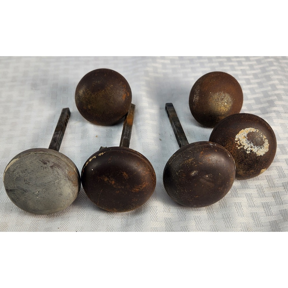Antique Vintage 1930's Metal Door Knobs (6)